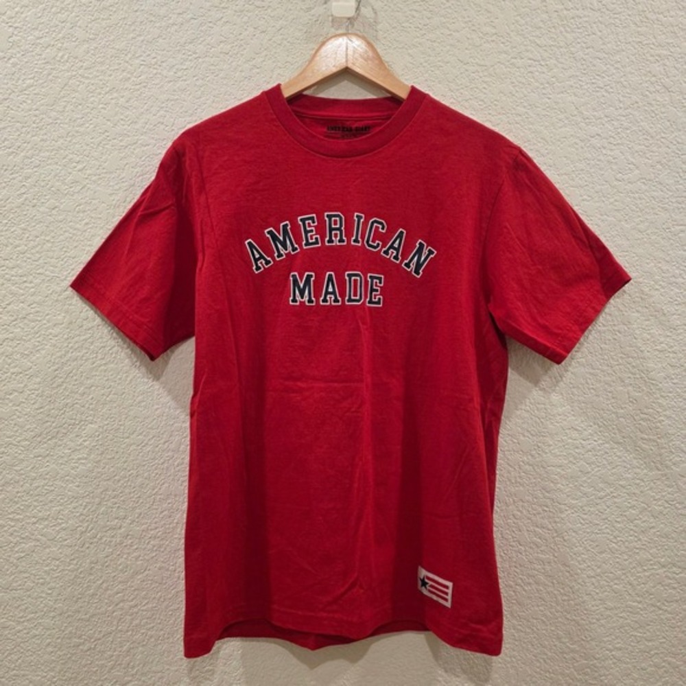 American Giant Mens Red Friday American Made Graphic T-Shirt Red Size M USA Made